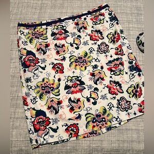 Boden skirt women’s 16 A-line vacay vibe print floral coral navy white